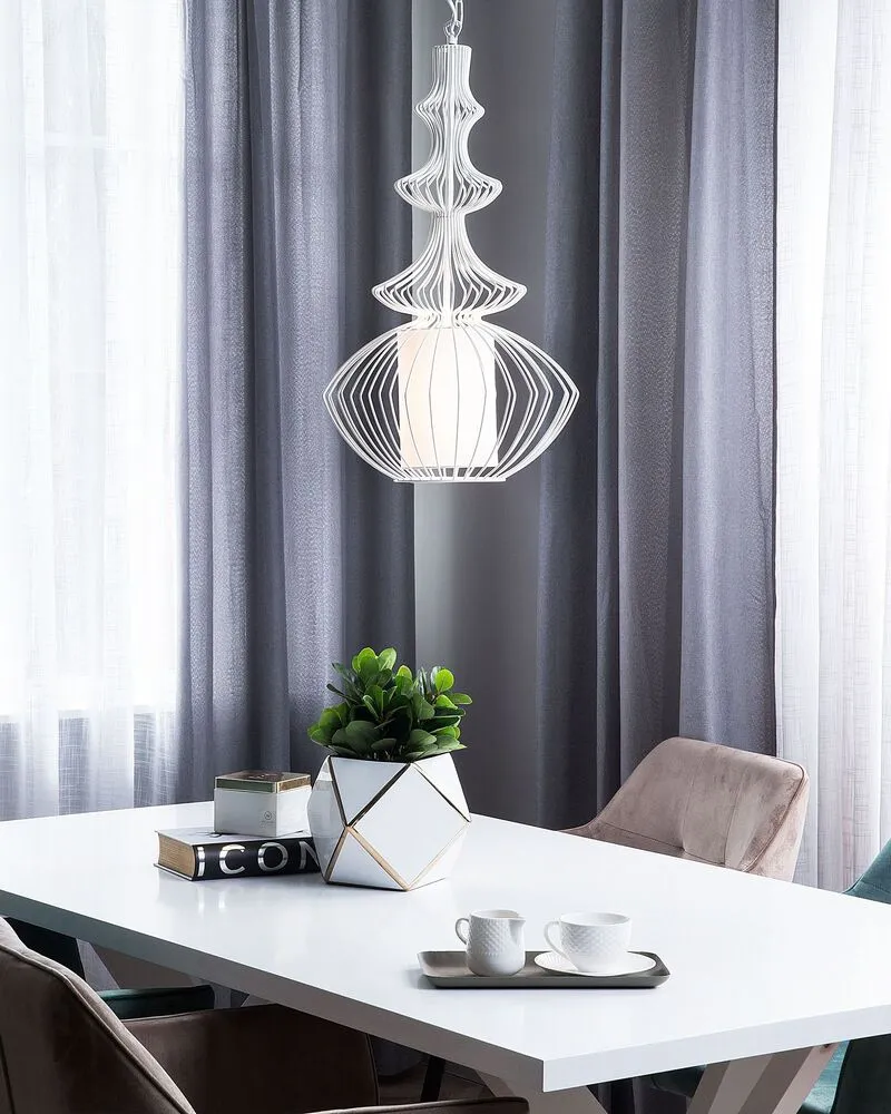 Lampe suspension blanche KOLVA Design minimaliste