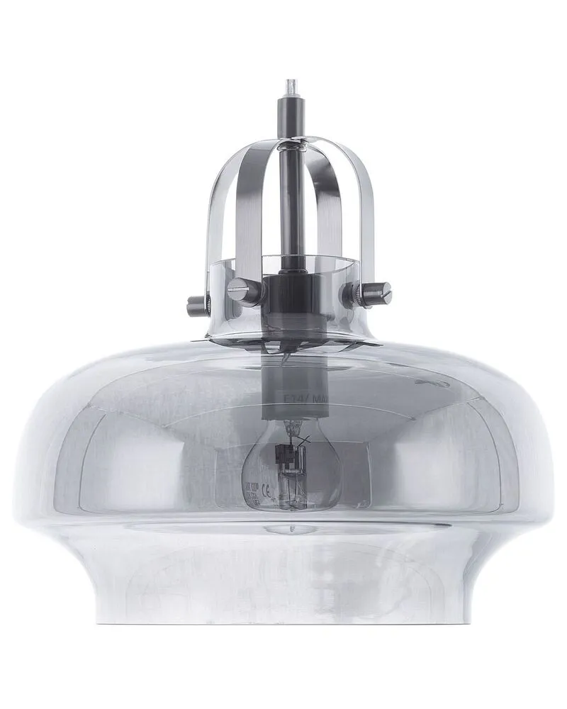 Lampe suspension gris clair WILTZ avec fixation réglable