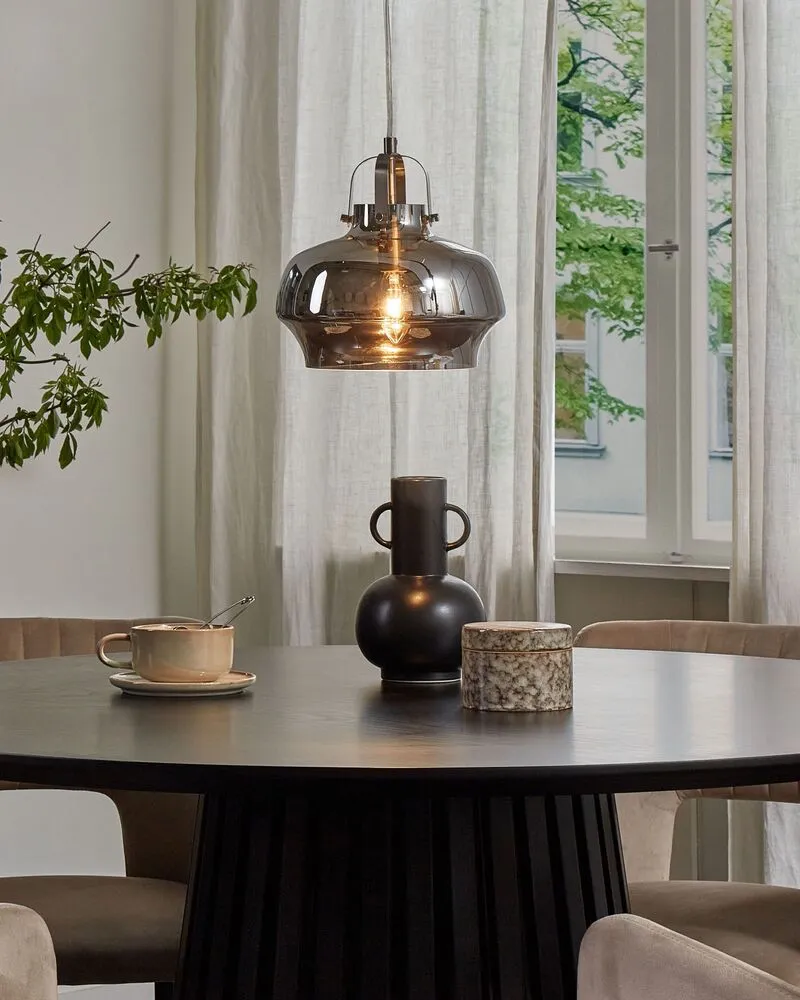 Lampe suspension gris clair WILTZ avec fixation réglable