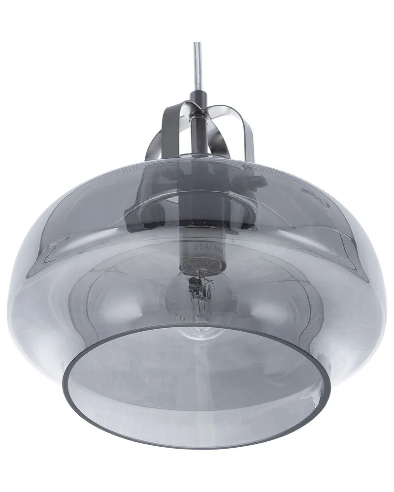 Lampe suspension gris clair WILTZ avec fixation réglable