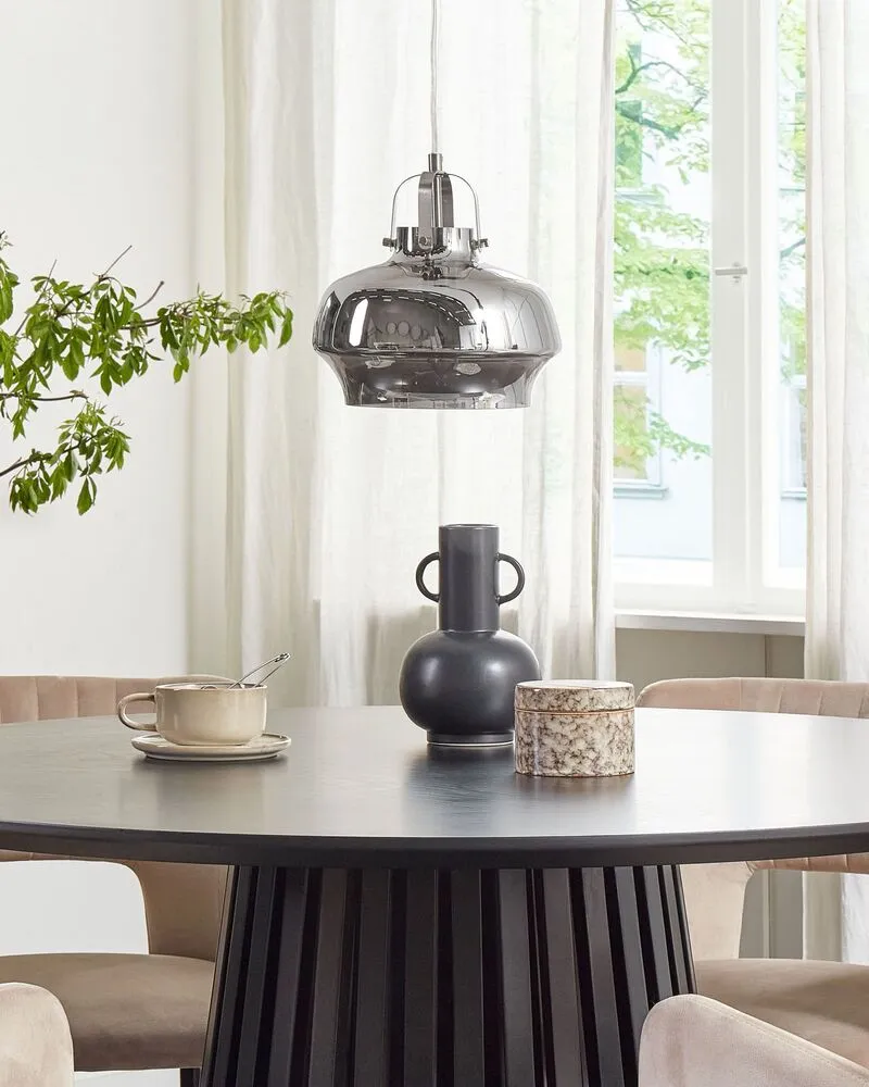 Lampe suspension gris clair WILTZ avec fixation réglable