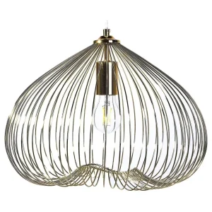 Lampe suspension en métal doré TORDINO (Carré 30x30cm)