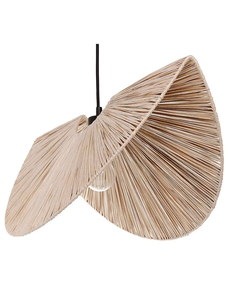 Lampe suspension en papier ton naturel HERRON IP44 pour salle de bain