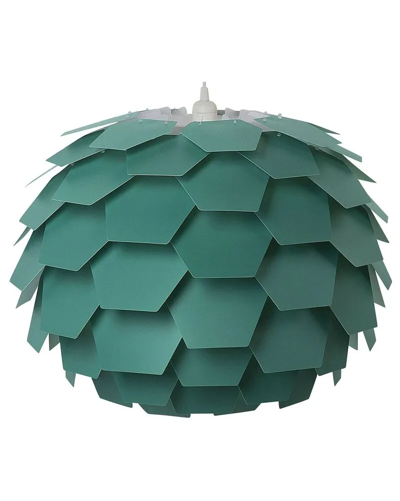 Lampe suspension verte gros abat-jour SEGRE en acrylique dépoli