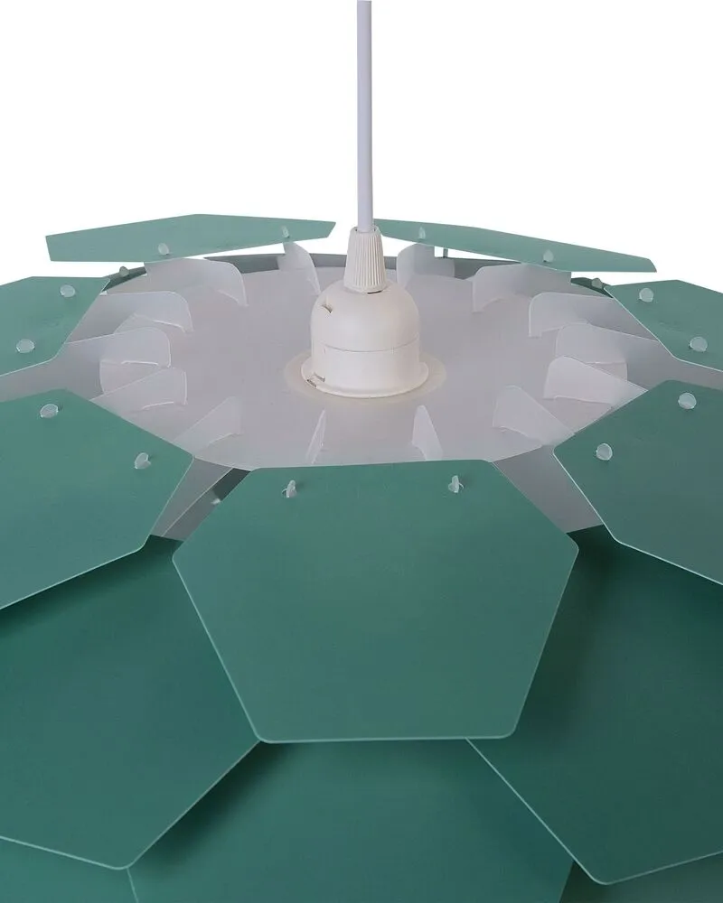 Lampe suspension verte gros abat-jour SEGRE en acrylique dépoli