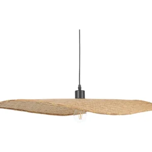 Luminaire de plafond design contemporain Lampe à suspendre en bambou naturel GALANA