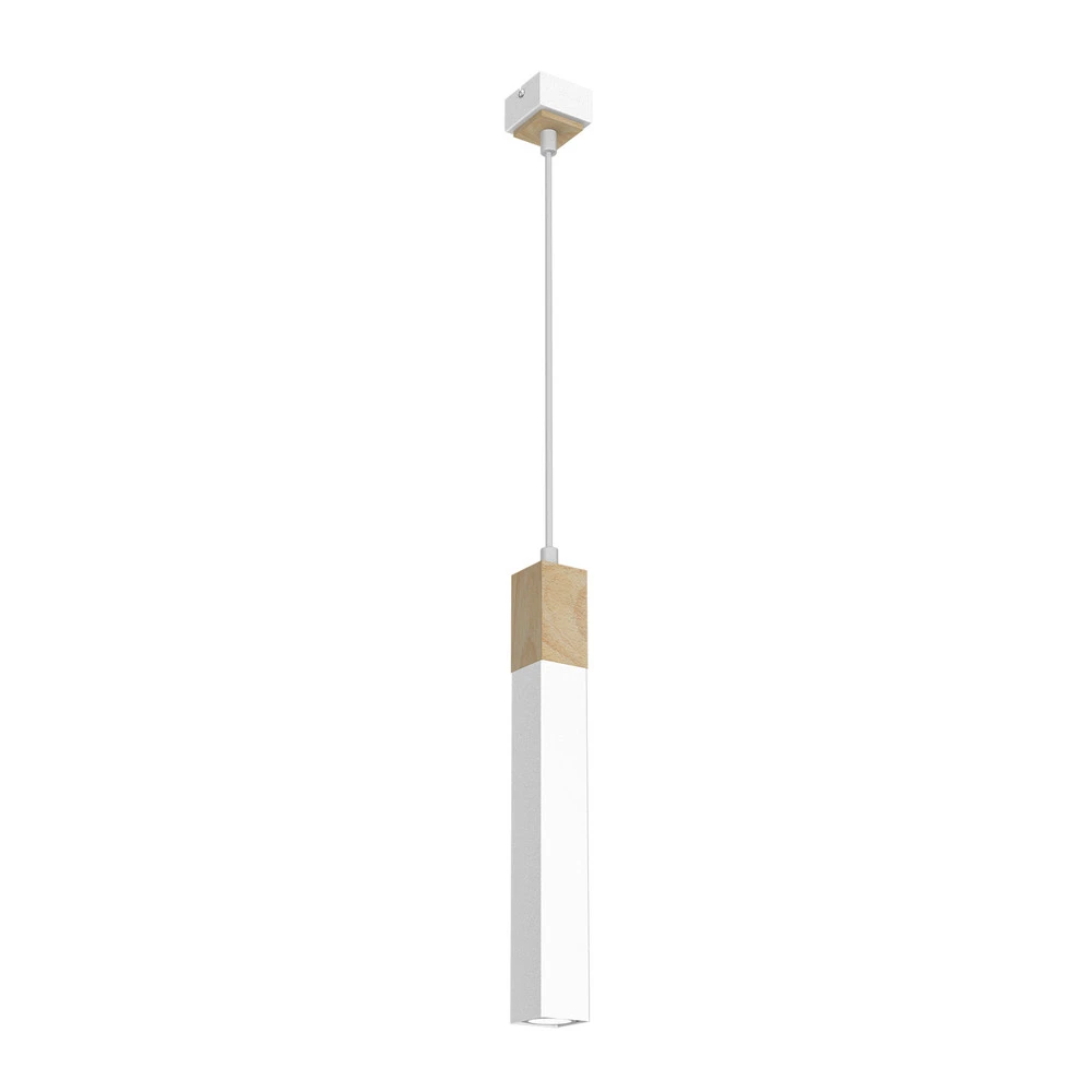Luminaire de plafond design contemporain Stag suspension à une lampe blanc/brun