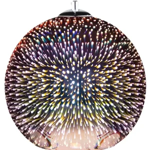 Luminaire de plafond à diffusion uniforme Lampe suspension en forme de boule cuivré SESSERA