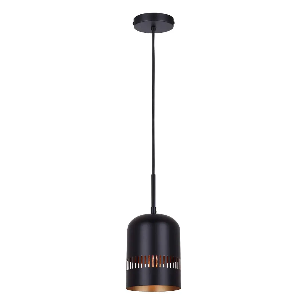 Luminaire de plafond à diffusion uniforme Luminaire suspendu MILES à 1 lumière, noir mat