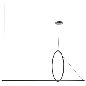 Luminaire de plafond encastrable Lampe suspendue LED en métal noir TAMOR