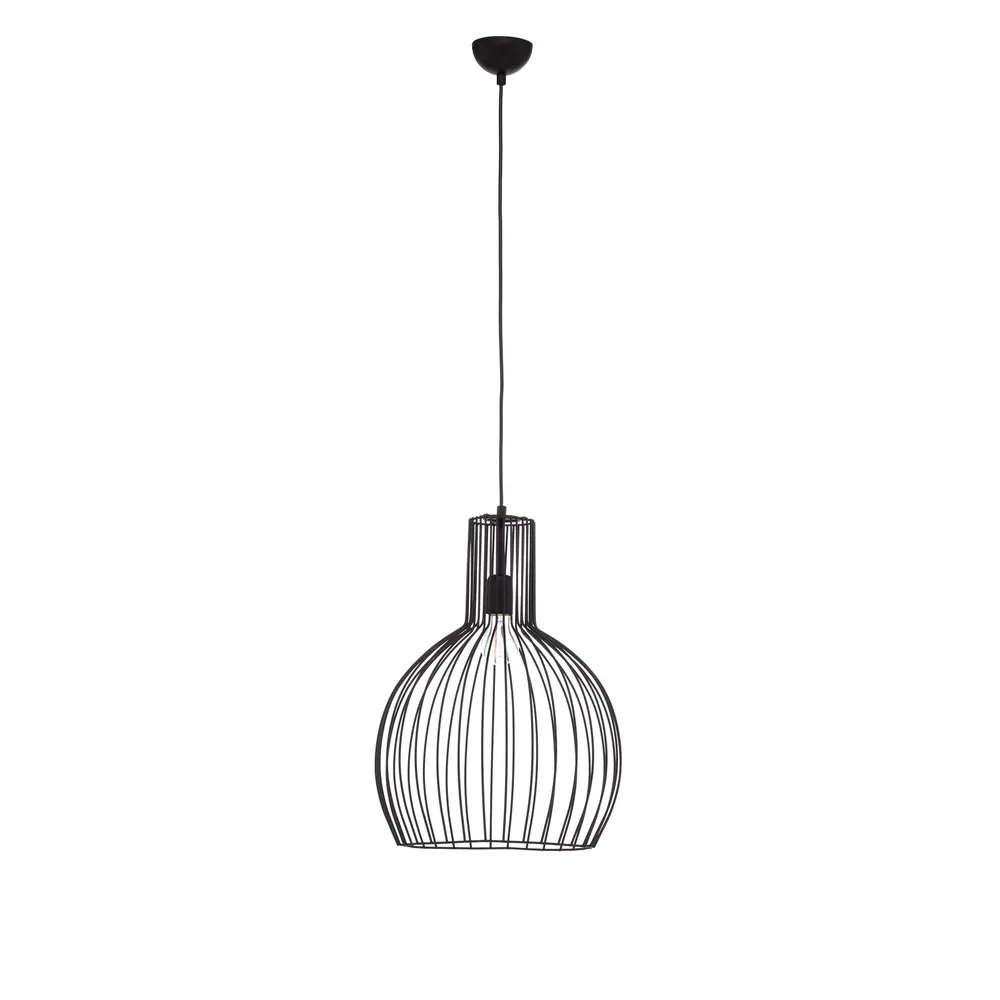 Luminaire de plafond à panneaux Suspension Fellini MR-756 à 1 lampe Ø 38cm noir