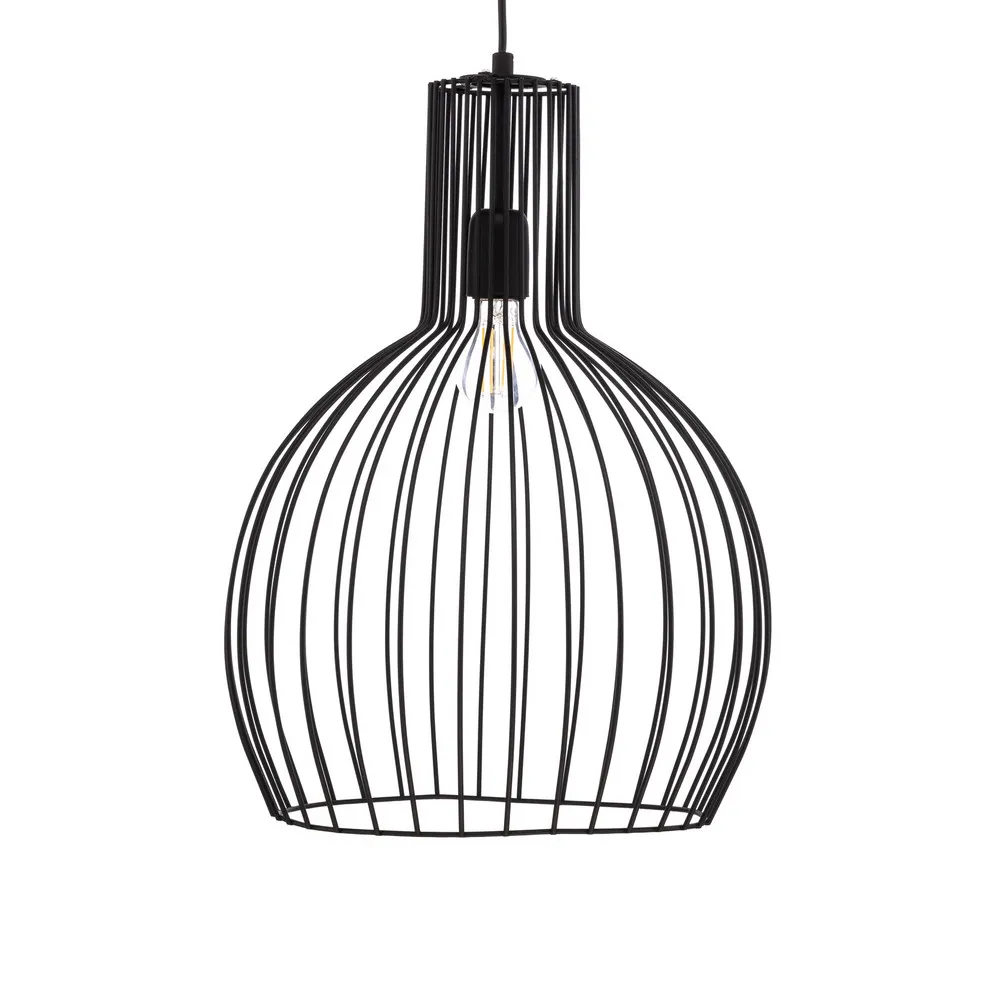Luminaire de plafond à panneaux Suspension Fellini MR-756 à 1 lampe Ø 38cm noir