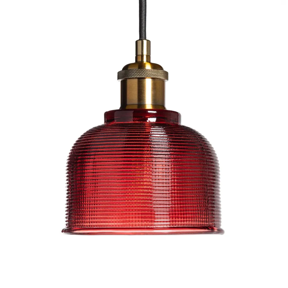 Luminaire suspendu en métal et verre avec éclairage LED pour Craiova avec fixation réglable