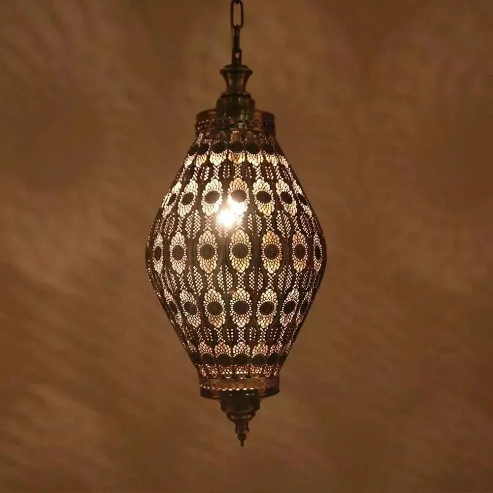 Luminaire Suspension Rustique Asiatique | Esprit Zen IP44 pour salle de bain
