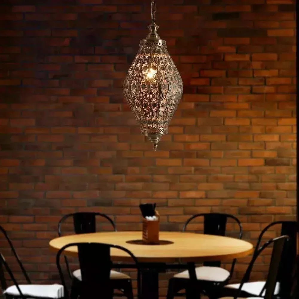 Luminaire Suspension Rustique Asiatique | Esprit Zen IP44 pour salle de bain