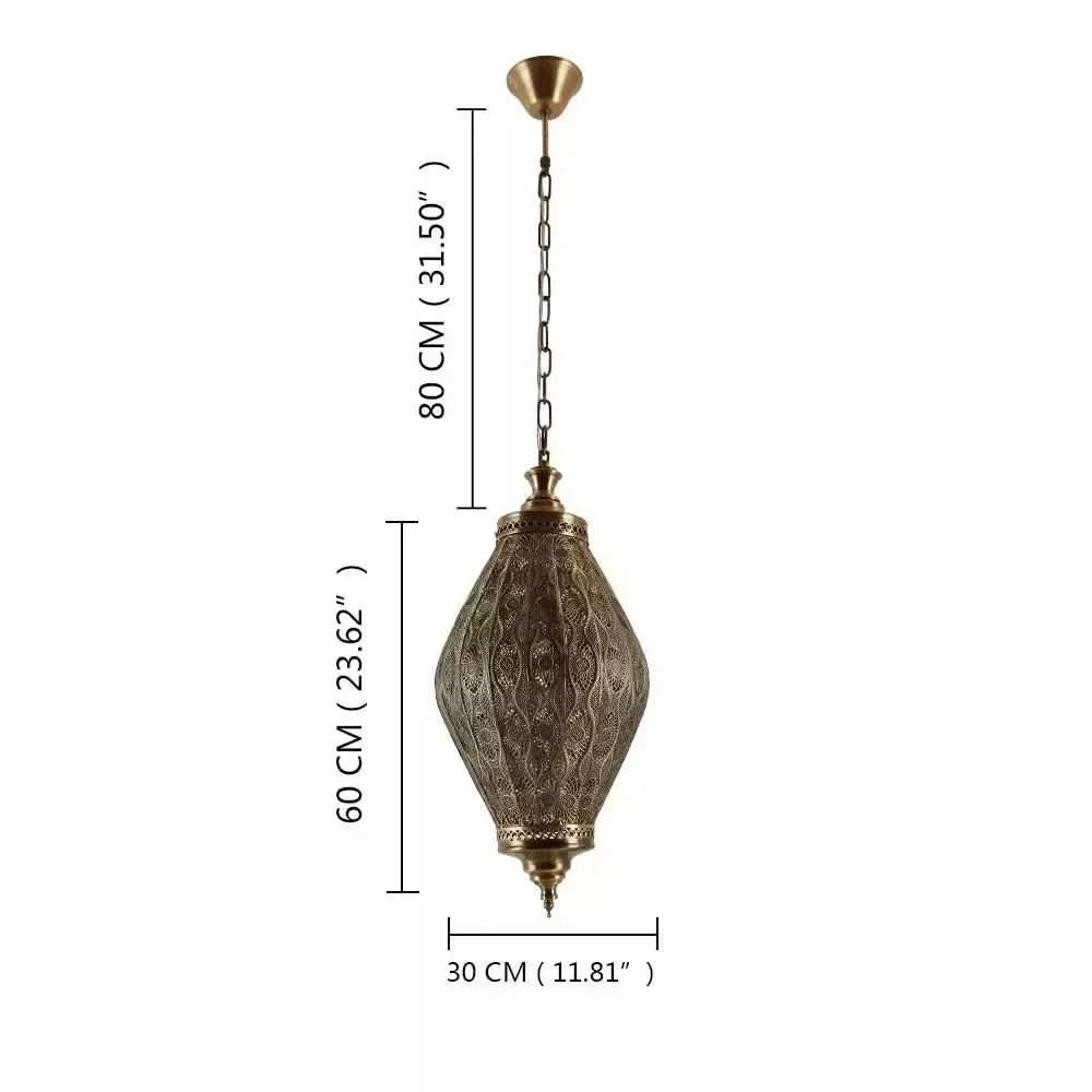 Luminaire Suspension Rustique Asiatique | Esprit Zen IP44 pour salle de bain