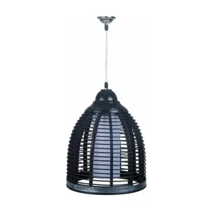 Lustre en bambou noir 31x31x36,8h