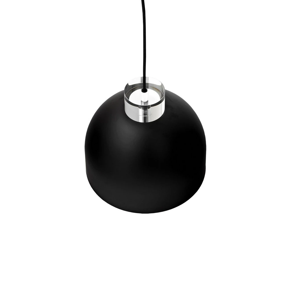 Lustre Cristal Premium AYTM Suspension Luceo, ronde, noire, Ø 28 cm