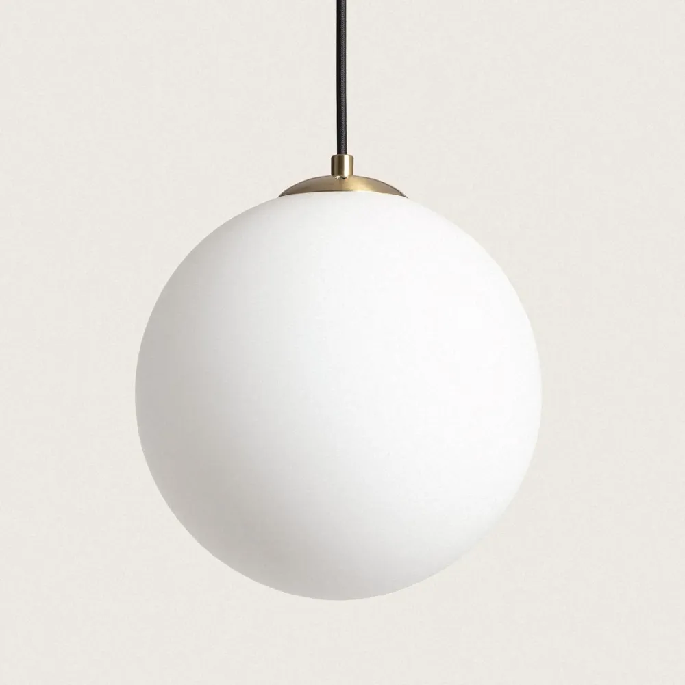 Lustre Cristal Premium Lampe suspendue Moonlight en laiton avec abat-jour en verre et métal