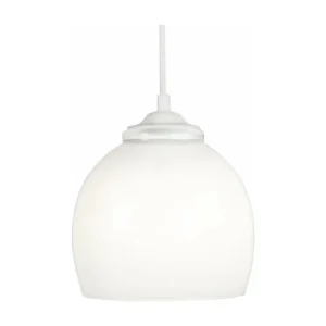 Lustre Cristal Premium SEGNORINA - Suspension bol verre blanc
