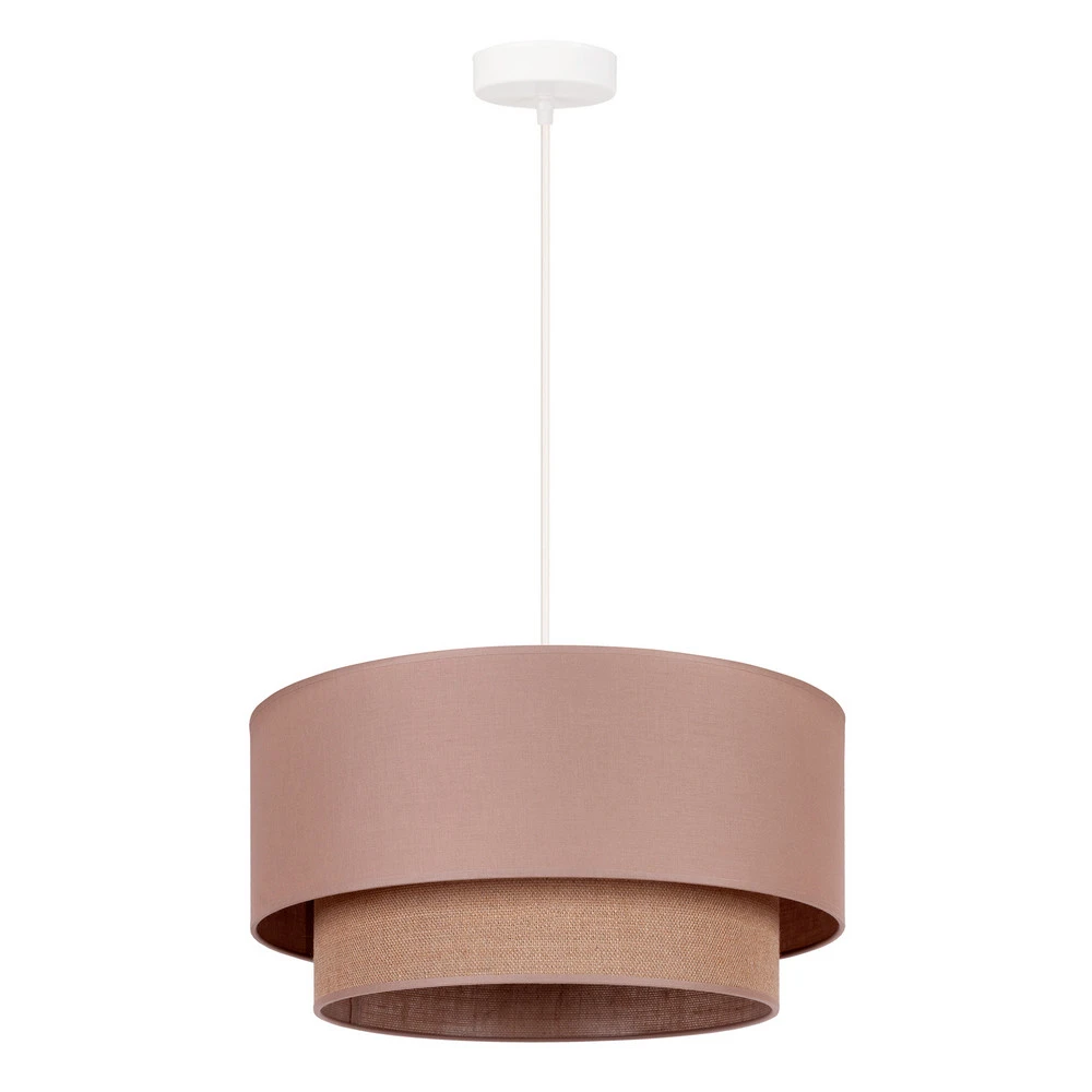 Lustre Cristal Premium Suspension Boho Ø 45 cm 1 lampe cappuccino/jute