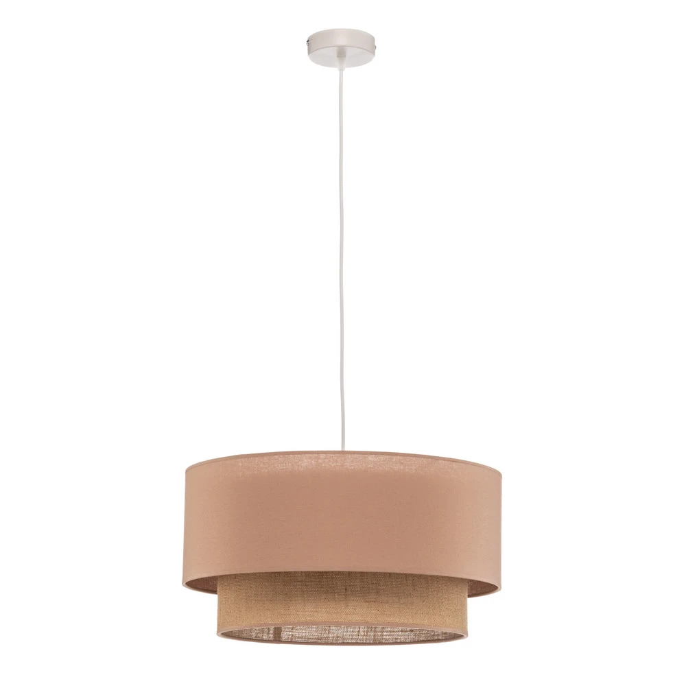 Lustre Cristal Premium Suspension Boho Ø 45 cm 1 lampe cappuccino/jute