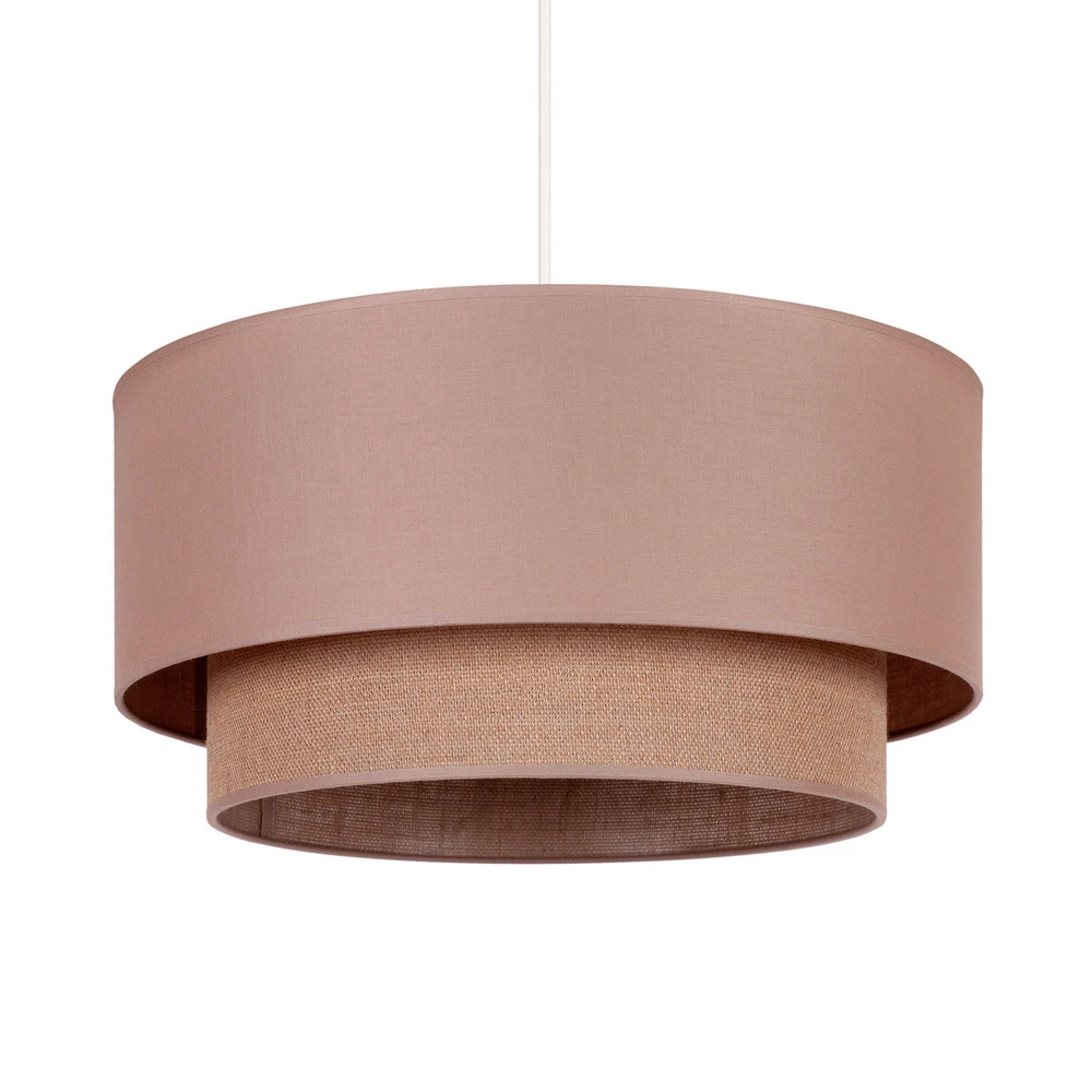 Lustre Cristal Premium Suspension Boho Ø 45 cm 1 lampe cappuccino/jute