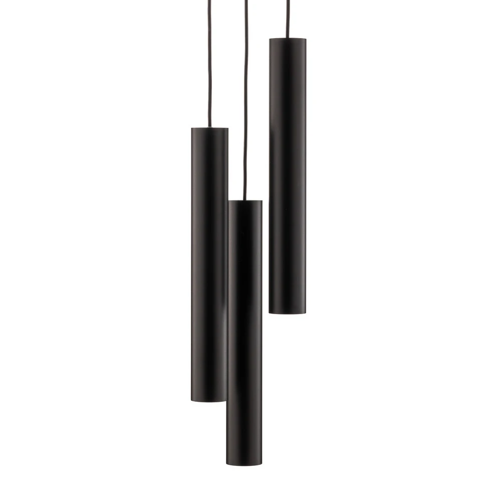 Lustre Cristal Premium Suspension Eye L, noir, à 3 lampes