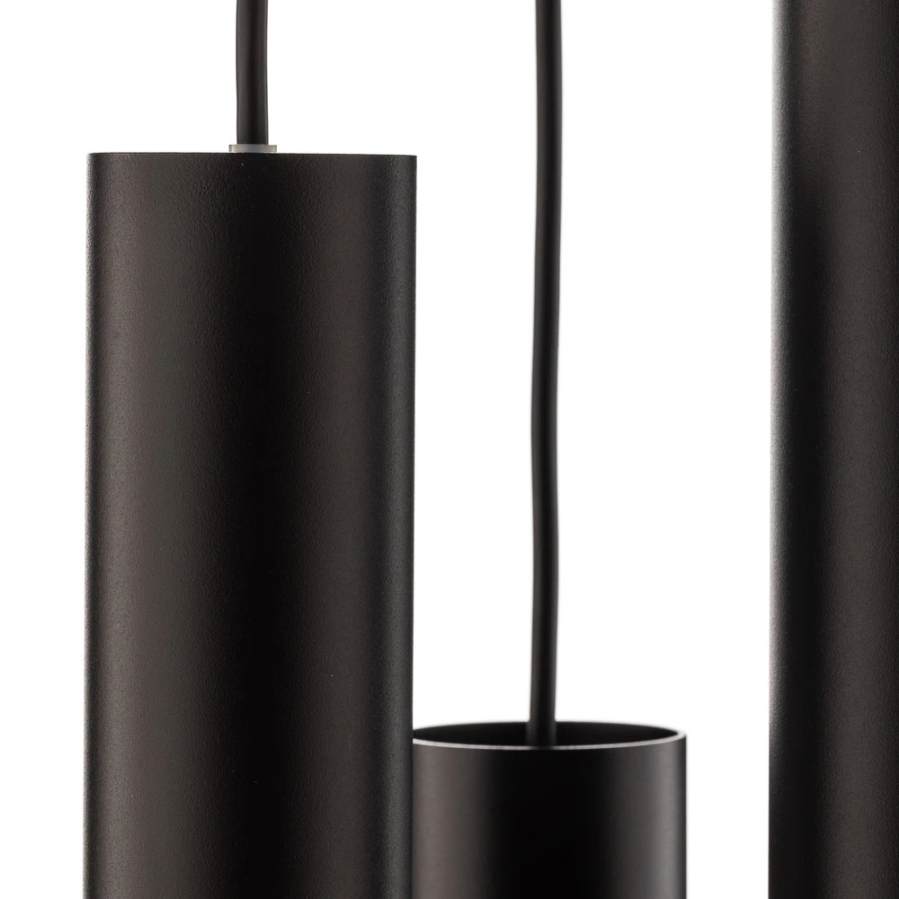 Lustre Cristal Premium Suspension Eye L, noir, à 3 lampes