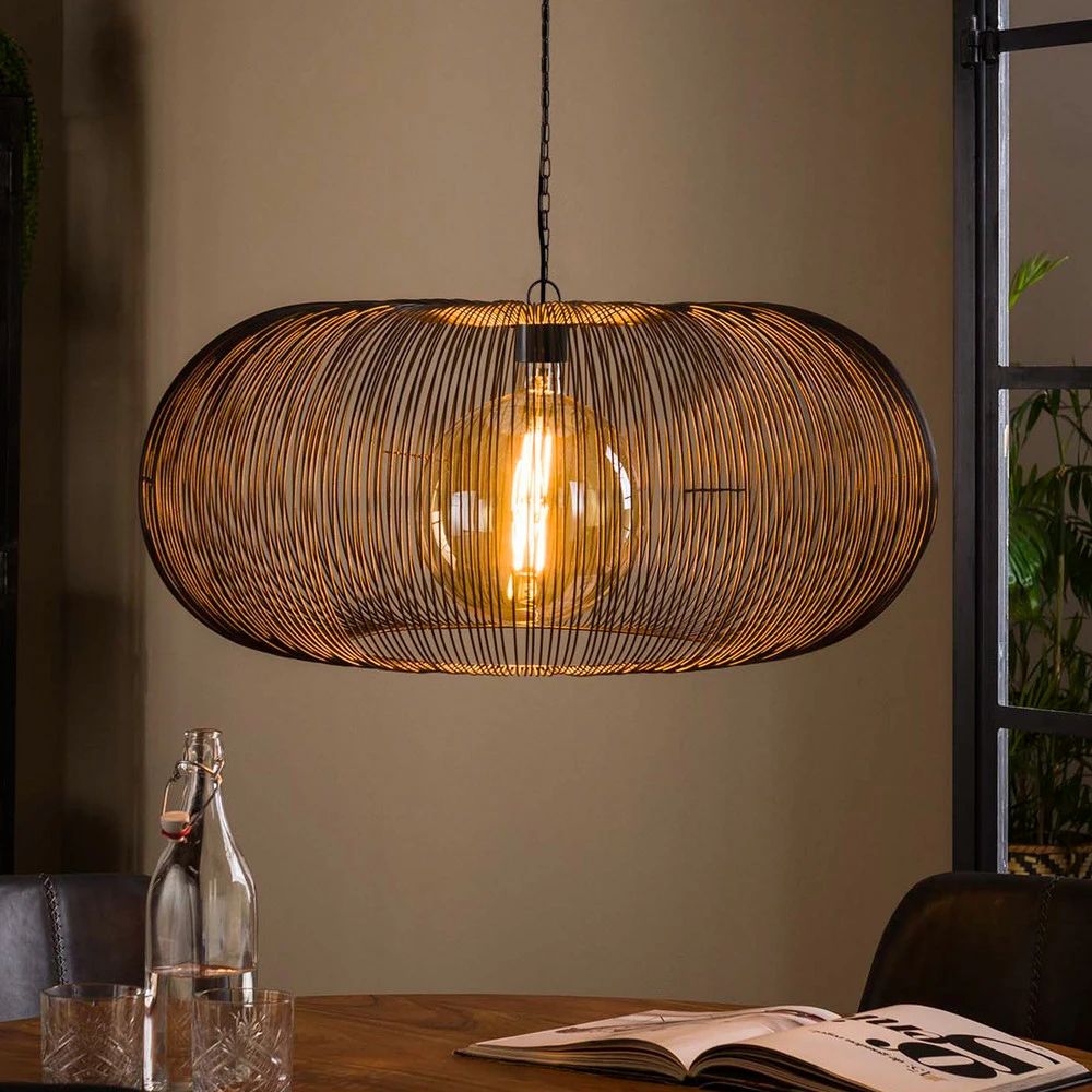 Lustre Cristal Premium Suspension Rippberg, noire, à une lampe