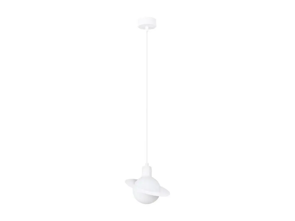 Pendentif novateur en acier - 1 sources lumineuses - L.20 x H.125 cm - blanc