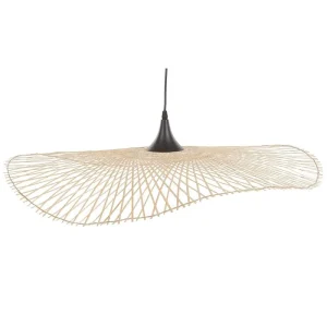 Plafonnier Design Moderne Lampe suspension design en bambou évident FLOYD