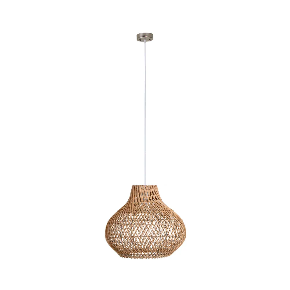 Plafonnier Design Moderne Luminaire suspendu Home Town en rotin, naturel