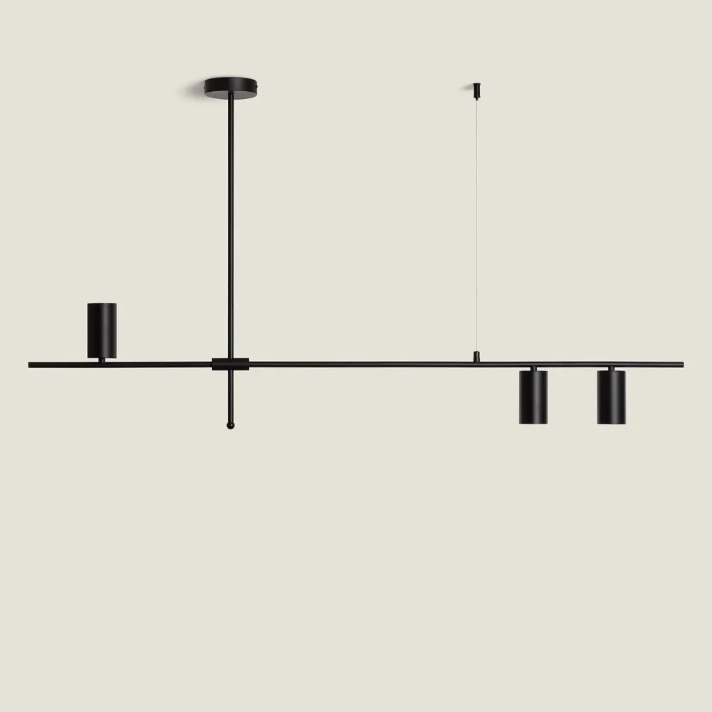 Plafonnier Design Moderne Luminaire suspendu en métal avec éclairage par LED