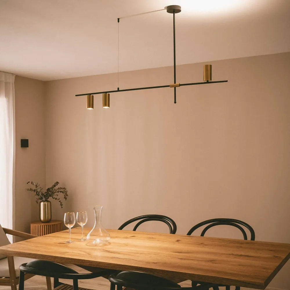 Plafonnier Design Moderne Luminaire suspendu en métal avec éclairage par LED