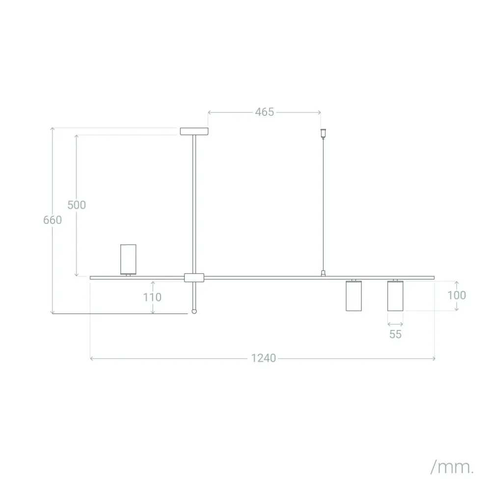 Plafonnier Design Moderne Luminaire suspendu en métal avec éclairage par LED