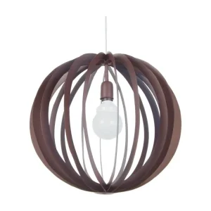 Plafonnier Design Moderne Suspension globe métal marron 110 cm.