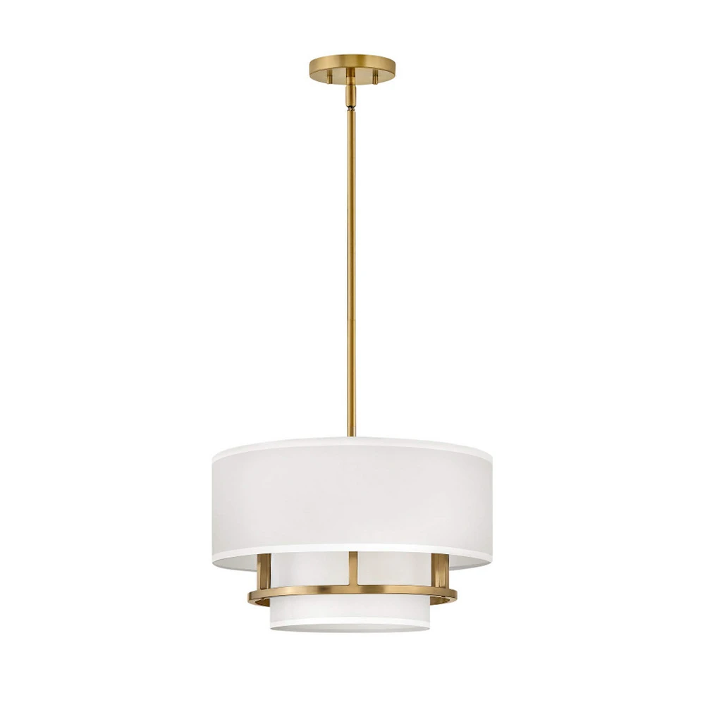 Plafonnier Design Moderne Suspension Graham Duo Mount 3 lampes à Ø 40,6cm, laiton