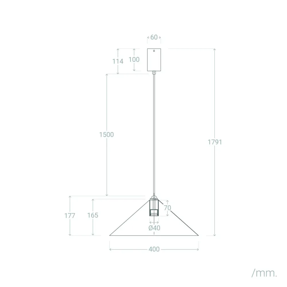 Plafonnier Design Moderne Suspension en métal avec LED 8W, modèle Elise L