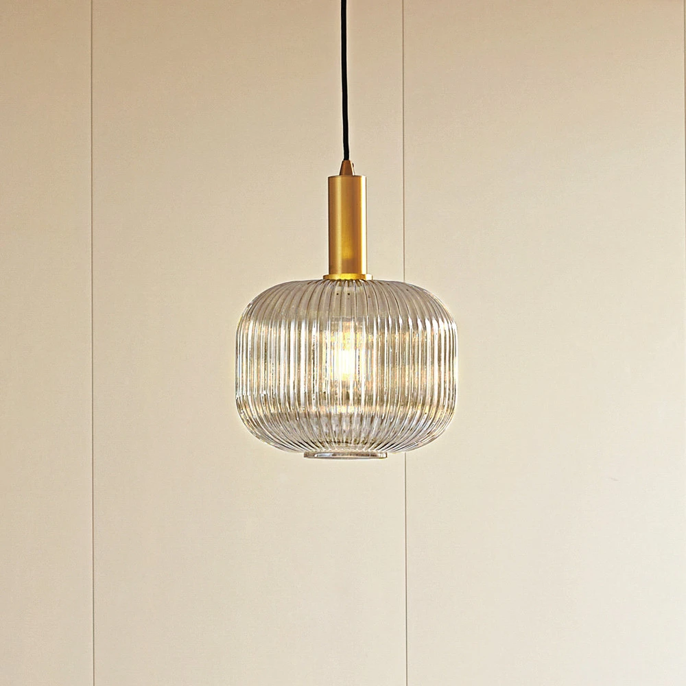 Plafonnier à lumière directionnelle Lindby suspension Doroteo, à 1 lampe, gris, verre