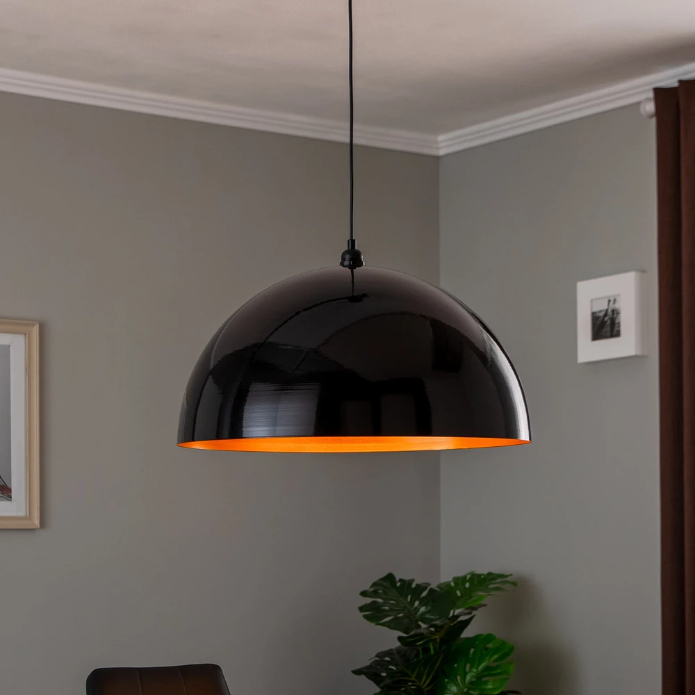Plafonnier à lumière directionnelle Suspension Berceste 237-S Ø60cm noir/or
