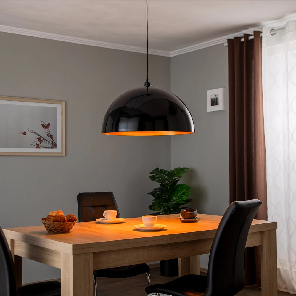 Plafonnier à lumière directionnelle Suspension Berceste 237-S Ø60cm noir/or