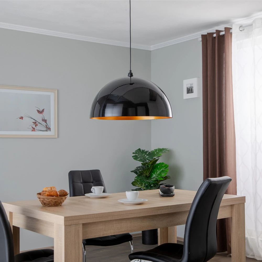 Plafonnier à lumière directionnelle Suspension Berceste 237-S Ø60cm noir/or