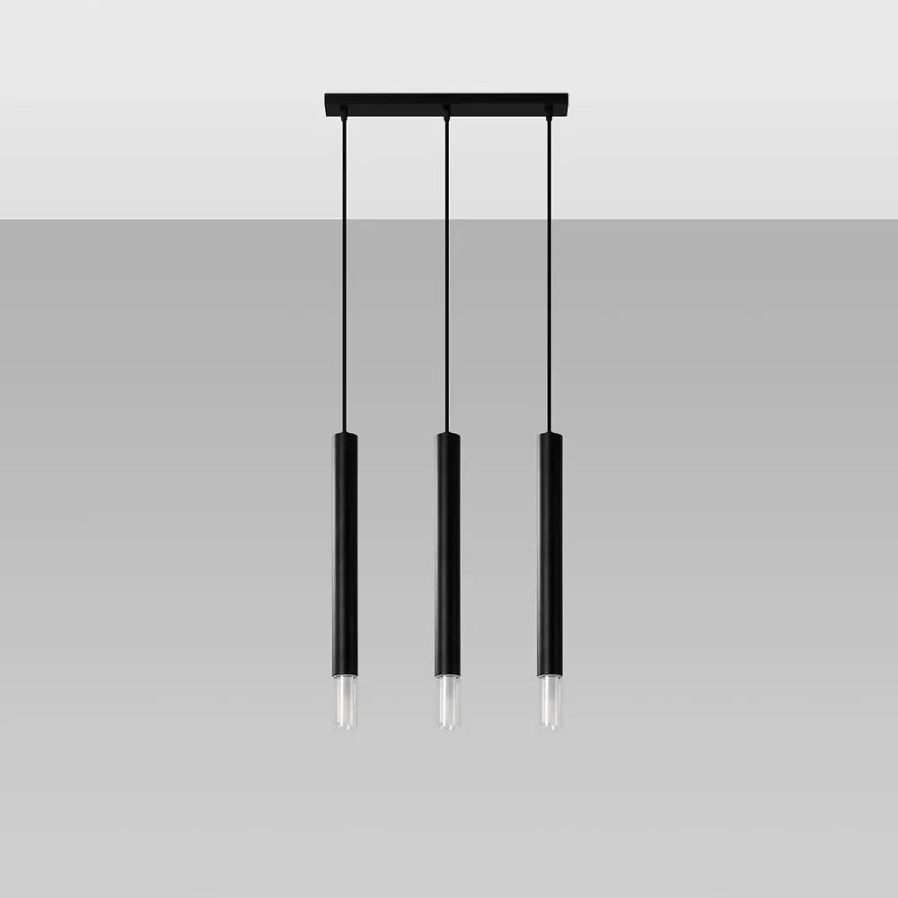 Plafonnier à montage sur rail Suspension en métal Wezyr 3 avec éclairage LED SOLLUX