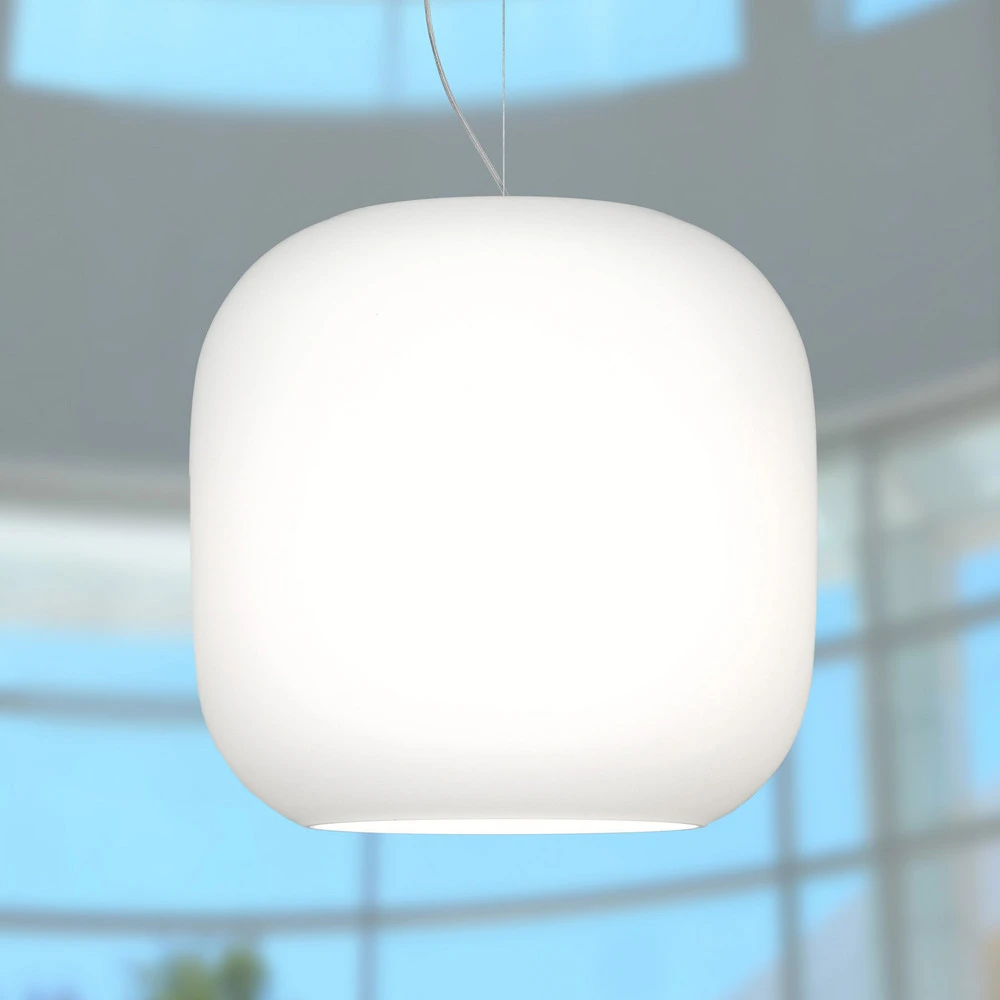 Plafonnier à suspension réglable Casablanca Murea Suspension fil à 1 lampe opale