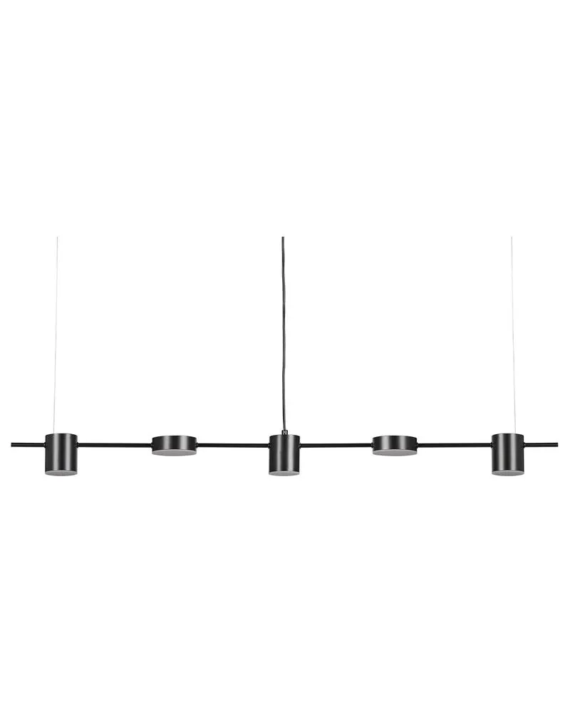Plafonnier à suspension réglable Lampe suspendue avec 5 lumières LED en métal noir SESTRA
