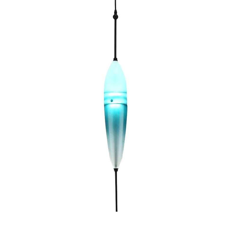 Plaque de plafond LED Lampe suspendue bleue en forme de larme/tambour/cylindre, plafonnier tendance à 1 lumière en verre,...