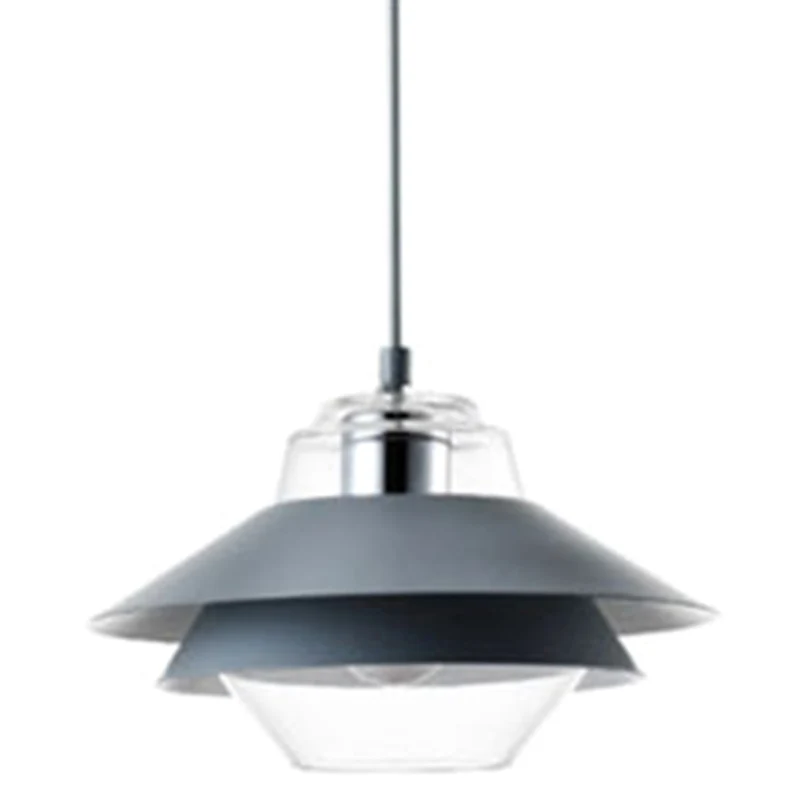 Plaque de plafond LED Lampe suspendue en métal de Style nordique, 1 lumière superposée, abat-jour à niveaux concentriques