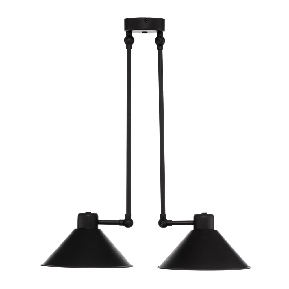 Suspension Alan, mobile, noire, à 2 lampes IP44 pour salle de bain