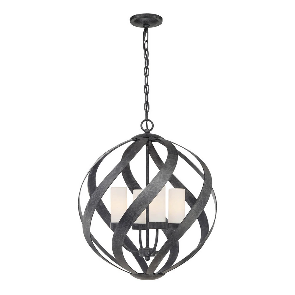 Suspension Blacksmith noire/blanche Ø 50,1 cm Design minimaliste